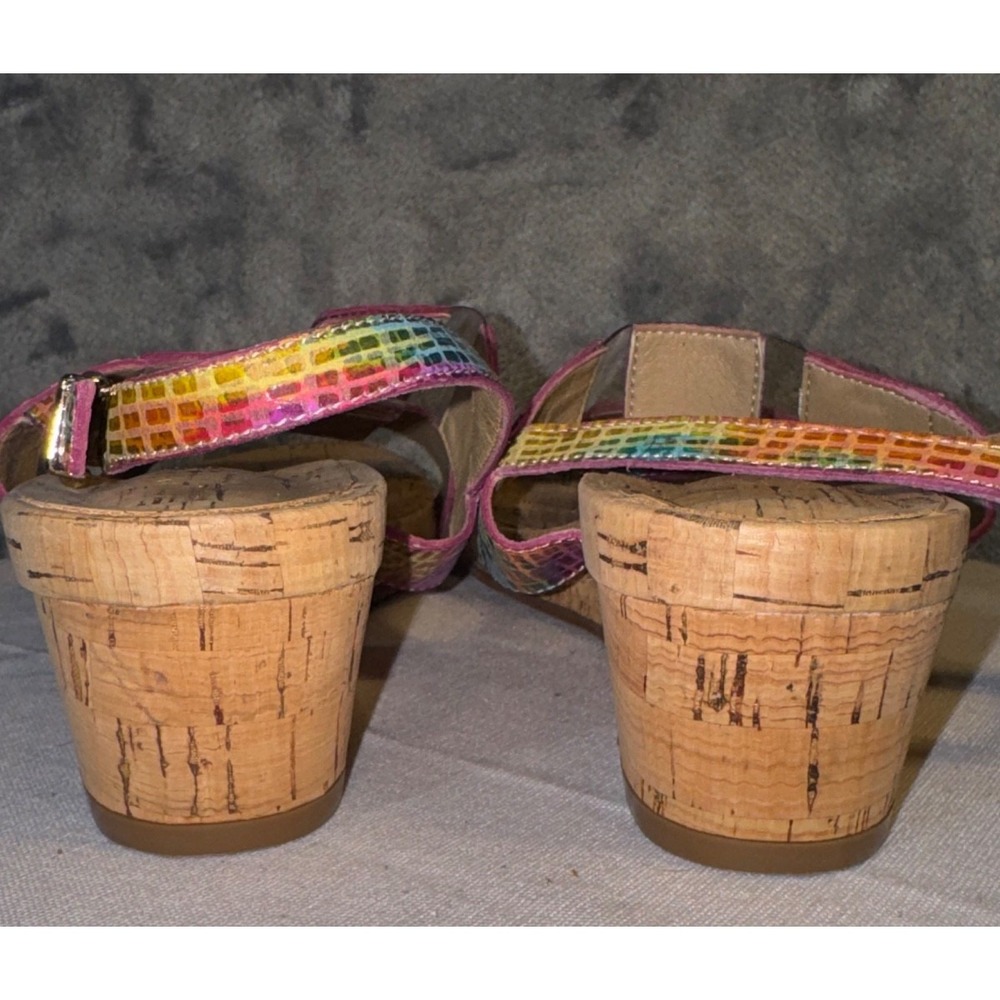 Vaneli Kinna Slingback Wedge Sandal Multi Rainbow Size 8M dopamine artsy vibe - Picture 7 of 11